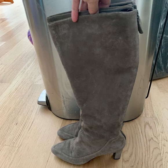 Cole Haan Shoes - Cole Haan like new classy gray suede heeled knee-high boots sz 8